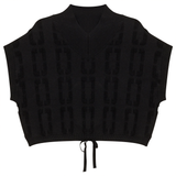 GINGER TEEN V-NECK CHAIN KNIT CROP VEST