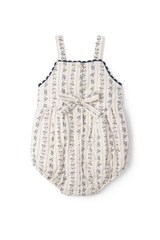 CHARLOTTE & GEORGE STRIPE FLORAL QUILTED ROMPER