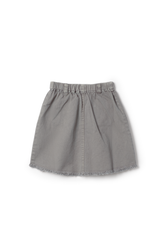 CHARLOTTE & GEORGE SCALLOP TRIM POCKET DENIM SKIRT