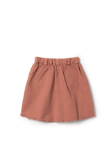 CHARLOTTE & GEORGE SCALLOP TRIM POCKET DENIM SKIRT