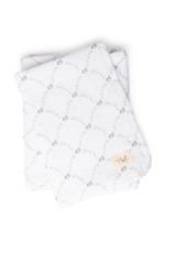 BEBE BELLA 3PC ROCKING HORSE PRINT FOOTIE, BONNET & SWADDLE SET