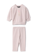 SPACE GREY 2PC ROPE EMBROIDERED SET