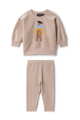 SPACE GREY 2PC ROPE EMBROIDERED SET