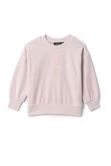 SPACE GREY ROPE EMBROIDERED VELOUR TOP
