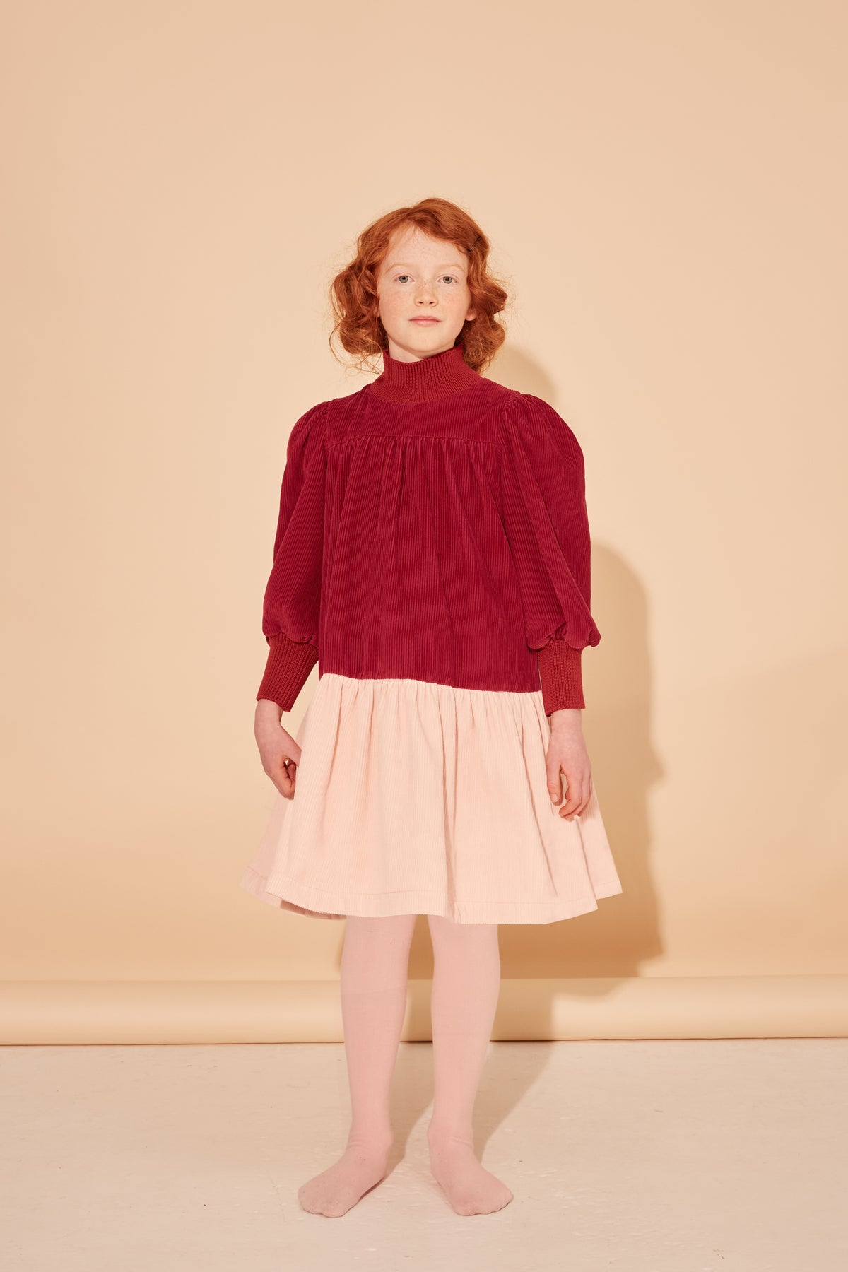 THE MIDDLE DAUGHTER COLORBLOCK CORDUROY DRESS