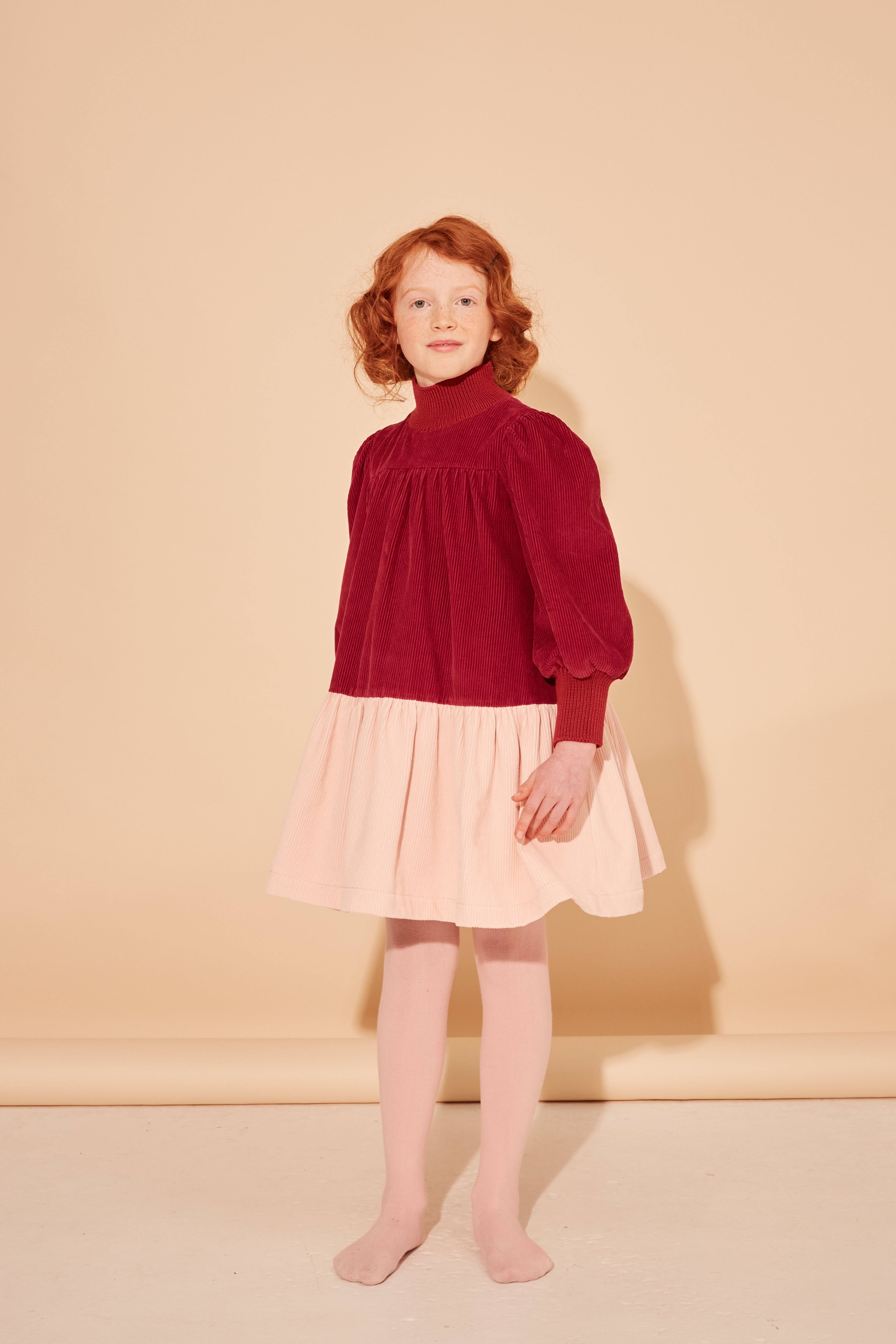 THE MIDDLE DAUGHTER COLORBLOCK CORDUROY DRESS