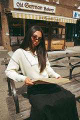 URBAN EDGE WHIPSTITCH CHUNKY HALF ZIP SWEATER