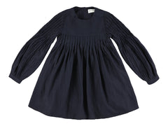 MORLEY YNDIA BALLOON SLEEVE PINSTRIPE PLEATED DETAIL DRESS