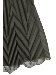 ERMANNO SCERVINO CHIFFON CHEVRON PLEAT BOTTOM PLEATED SKIRT