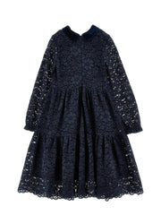 ERMANNO SCERVINO VELVET COLLAR LACE DRESS