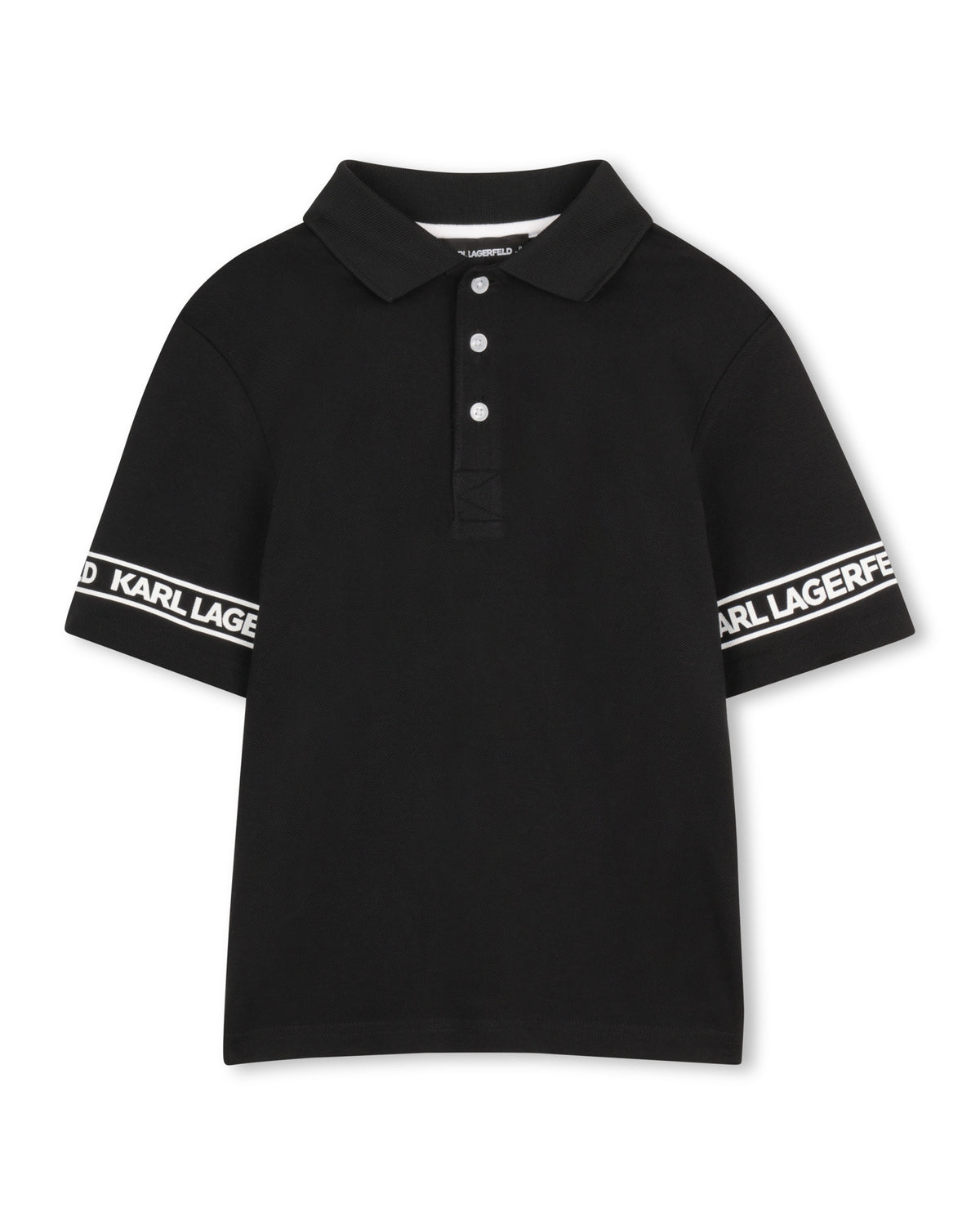 KARL LAGERFELD SHORT SLEEVE POLO WITH LOGO ON SLEEVE