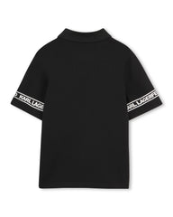 KARL LAGERFELD SHORT SLEEVE POLO WITH LOGO ON SLEEVE