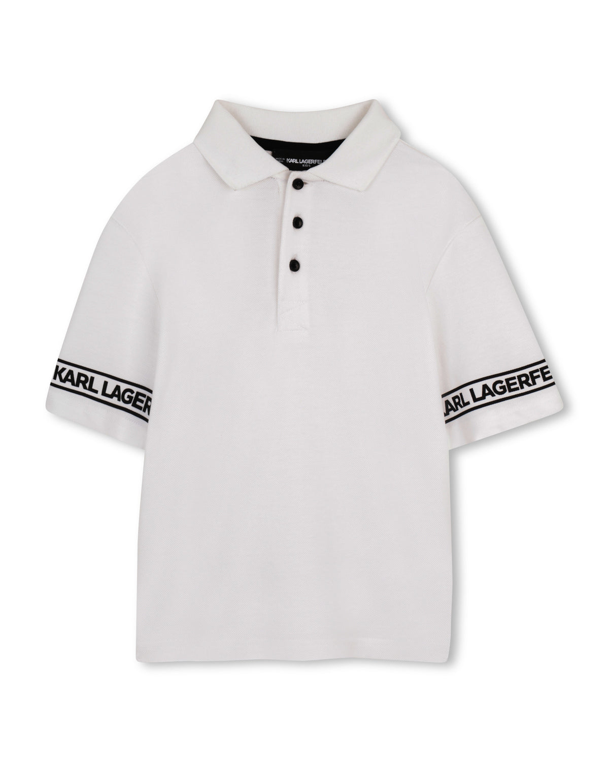 KARL LAGERFELD SHORT SLEEVE POLO WITH LOGO SLEEVE