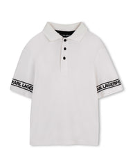 KARL LAGERFELD SHORT SLEEVE POLO WITH LOGO SLEEVE