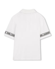 KARL LAGERFELD SHORT SLEEVE POLO WITH LOGO SLEEVE