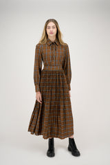 ZAIKAMOYA 2PC ALEX BLOUSE PLAID BLOUSE WITH PIPPA SKIRT