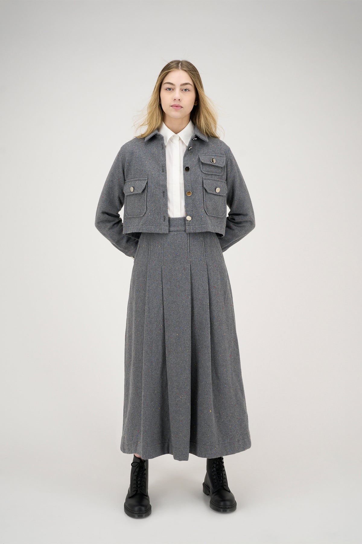 ZAIKAMOYA 2PC MILANA DOTS JACKET WITH ELODIE DOT SKIRT