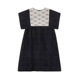 MADAME TI CROCHET TEXTURED BIB DRESS