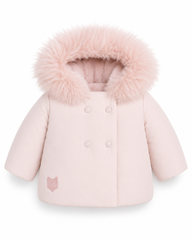 SCOTCH BONNET PUFFER COAT WITH DOWN HOODED FUR