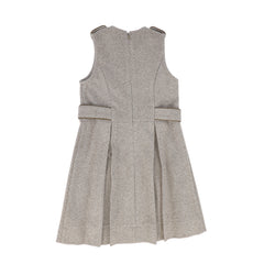 BACE COLLECTION HERRINGBONE BUTTON DETAIL DRESS