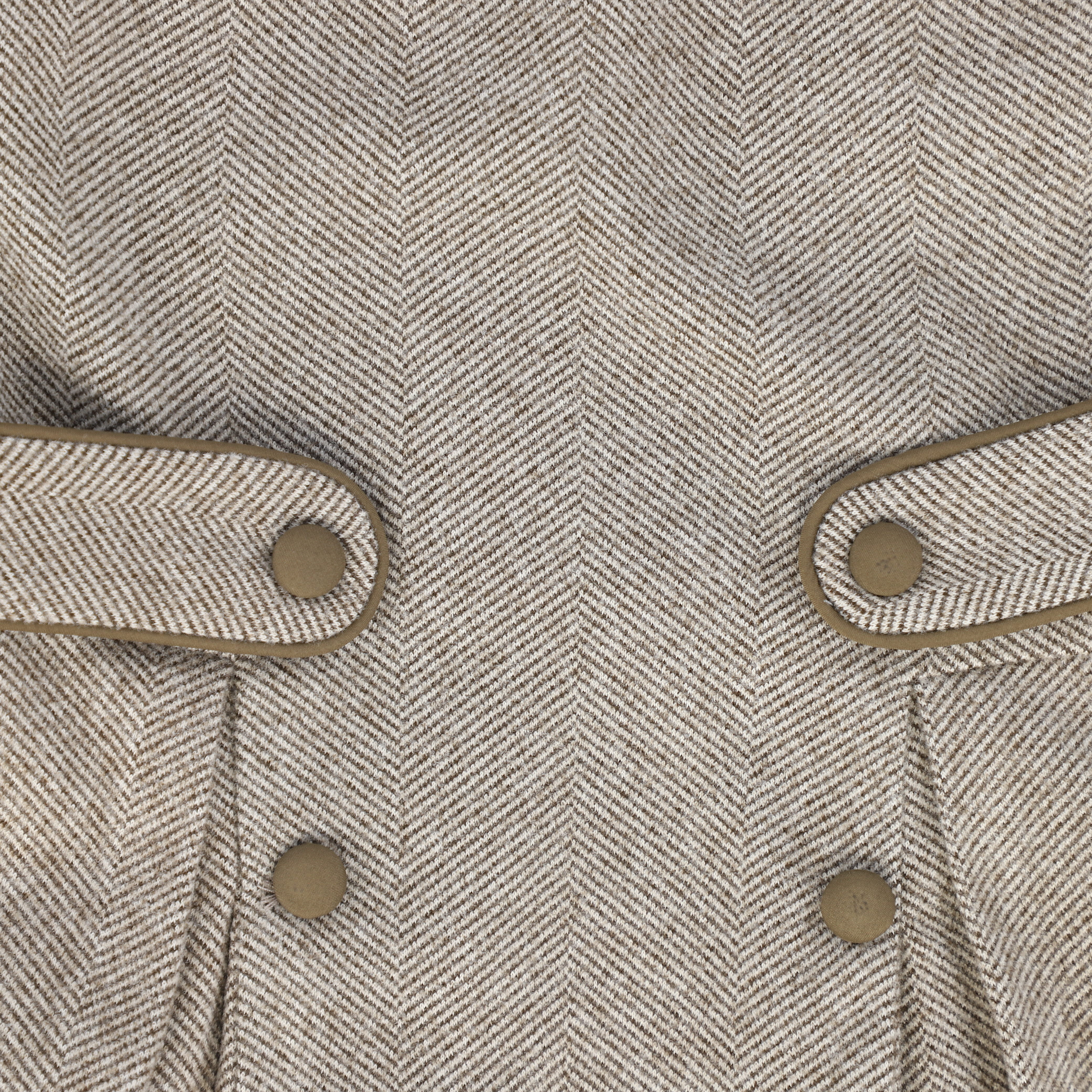 BACE COLLECTION HERRINGBONE BUTTON DETAIL DRESS