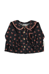 PIUPIUCHICK 2PC FLOWER PRINT PETER PAN COLLAR BLOUSE WITH BLOOMERS SET