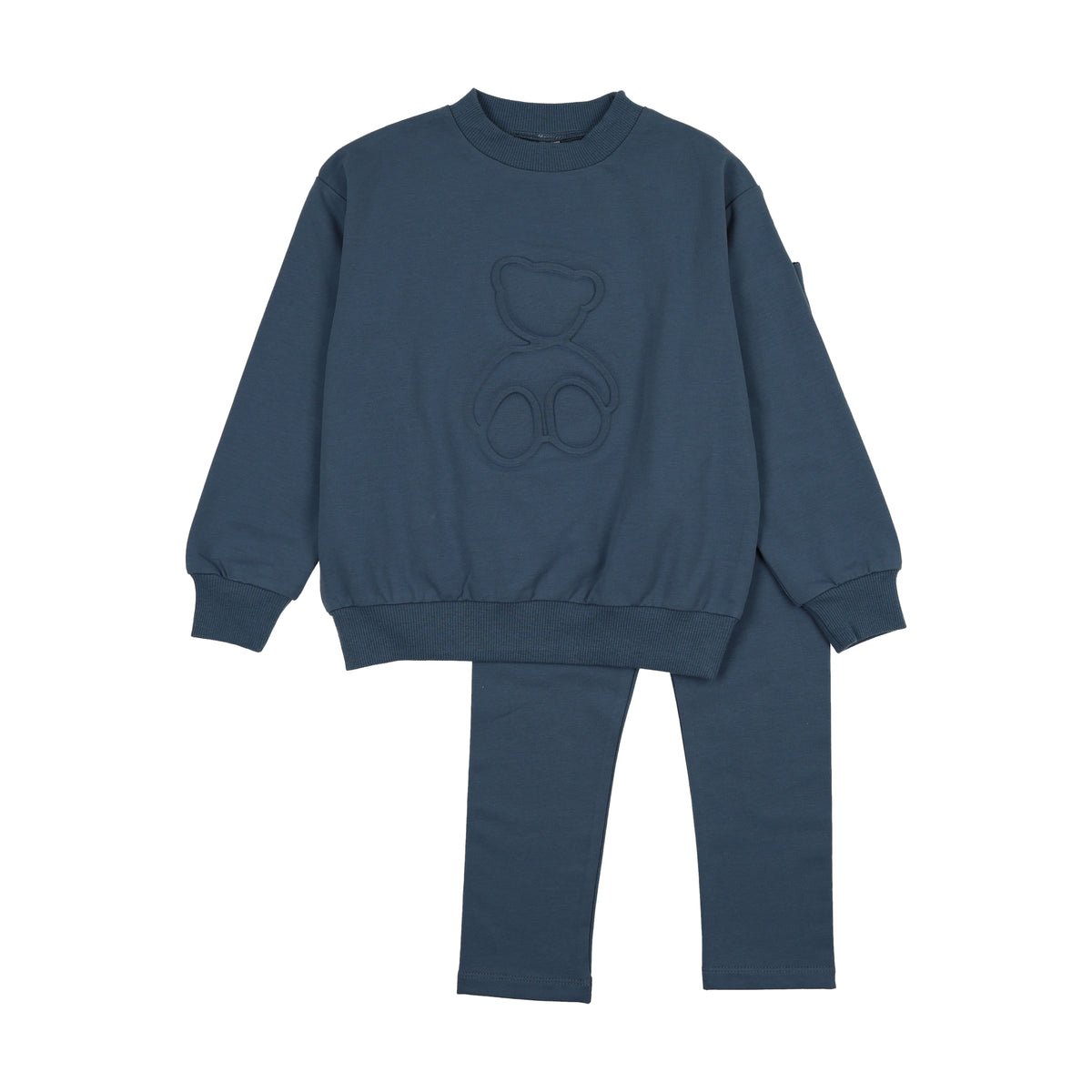 BONJOY 2PC EMBOSSED TEDDY SWEATSHIRT SET
