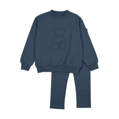 BONJOY 2PC EMBOSSED TEDDY SWEATSHIRT SET