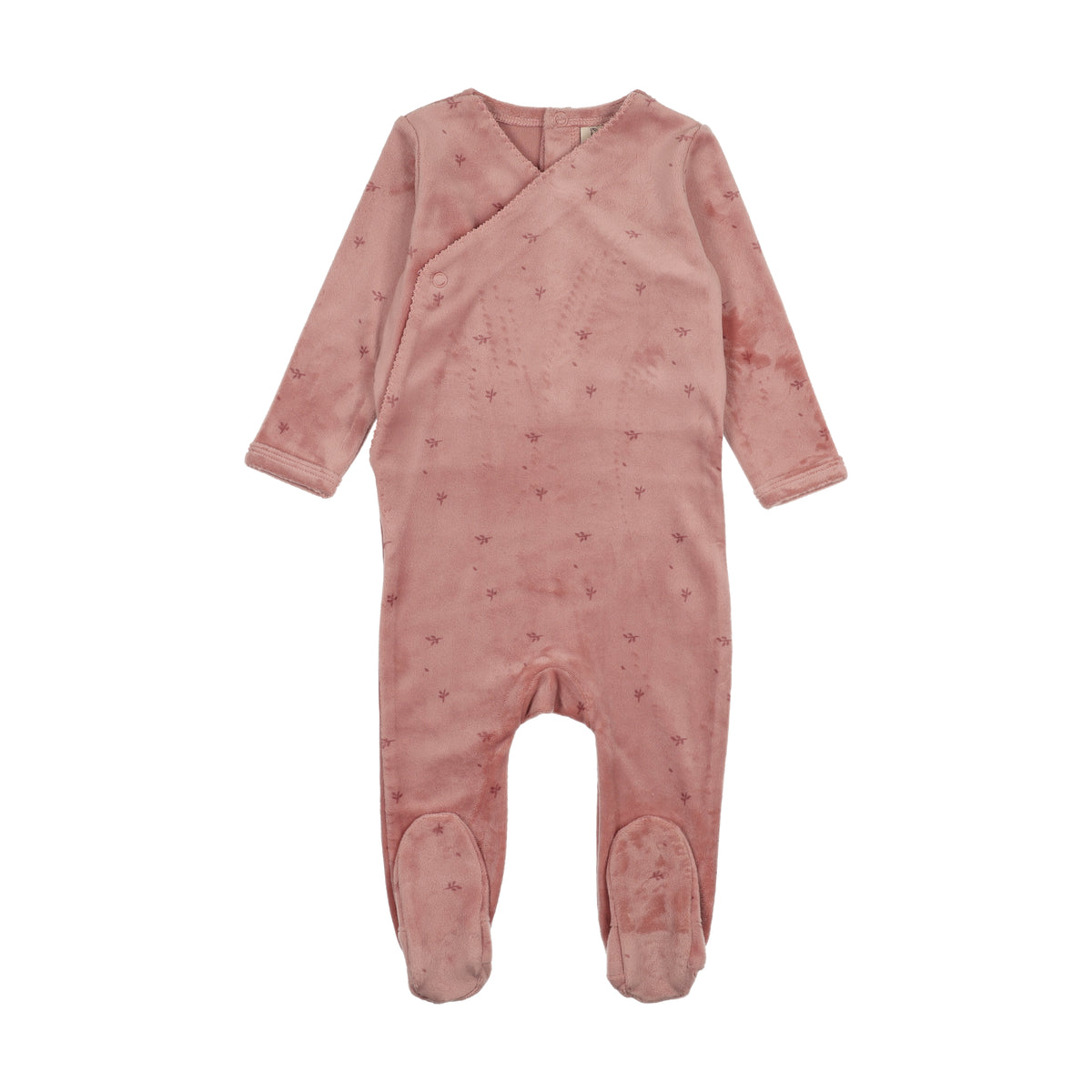 BONJOY VELOUR FLORAL FOOTIE