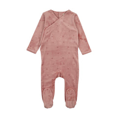 BONJOY VELOUR FLORAL FOOTIE