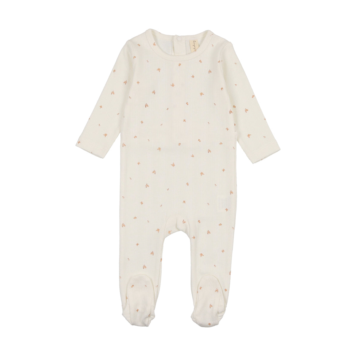 BONJOY BUTTERFLY PRINT POINTELLE WRAP FOOTIE