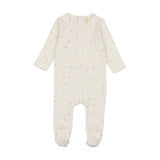 BONJOY BUTTERFLY PRINT POINTELLE WRAP FOOTIE