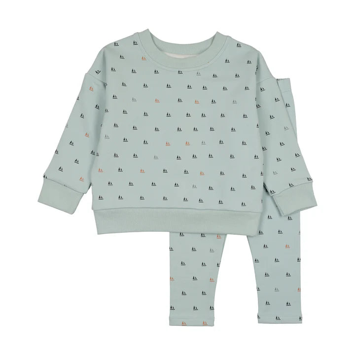 BON'ETTE BY BOPOP 2PC BOAT PRINT SWEATER WITH LEGGING