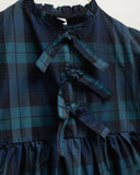 COSMOSOPHIE PLAID BOW DRESS