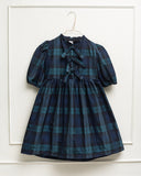 COSMOSOPHIE PLAID BOW DRESS