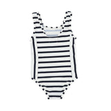 WATER CLUB LOGO STRIPED BATHING SUIT