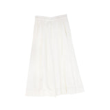 VALENTINA PLEATED BUTTON DOWN MIDI SKIRT