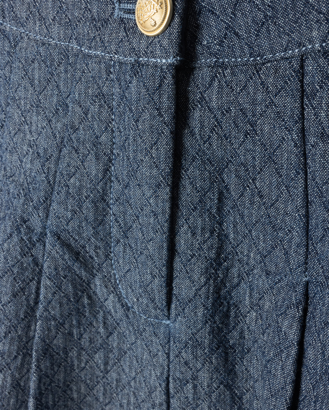 PHIL AND PHOEBE PUFFED DENIM A-LINE SKIRT
