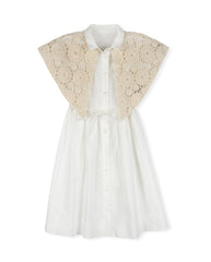 ONE CHILD LESTER CROCHET CAPE DRESS