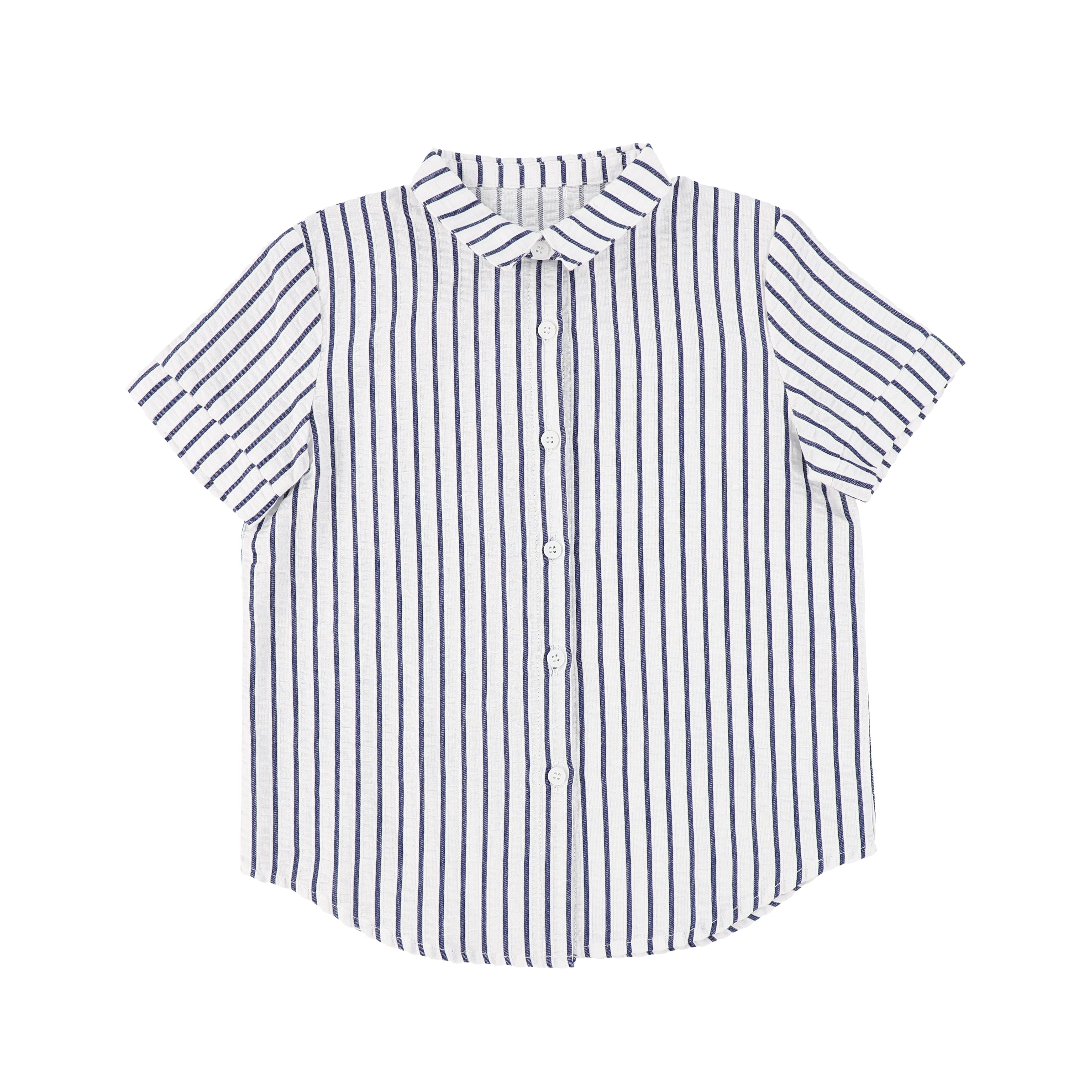 BACE COLLECTION THICK STRIPED BLOUSE