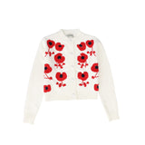 VIVA VALENTINA FLORAL EMBROIDERED KNIT CARDIGAN