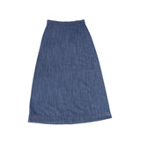 BAMBOO BUTTON DENIM MAXI SKIRT