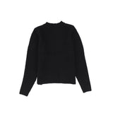 LE BOURDON BUTTON SHOULDER RIBBED SWEATER