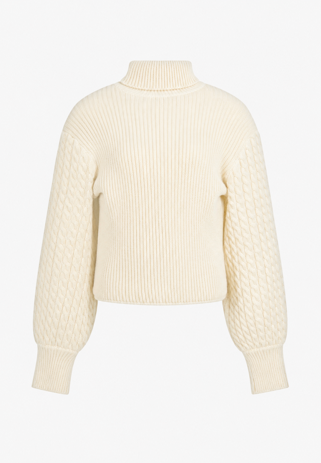 FUN FUN KNIT PATTERN TURTLENECK SWEATER