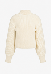 FUN FUN KNIT PATTERN TURTLENECK SWEATER