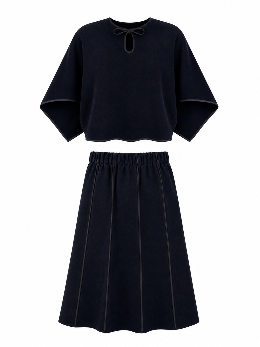 VENERA ARAPU 2PC FRONT BOW BLOUSE WITH SKIRT