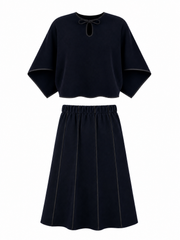 VENERA ARAPU 2PC FRONT BOW BLOUSE WITH SKIRT