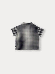 BENE BENE DOU CHECK HALF SHIRT