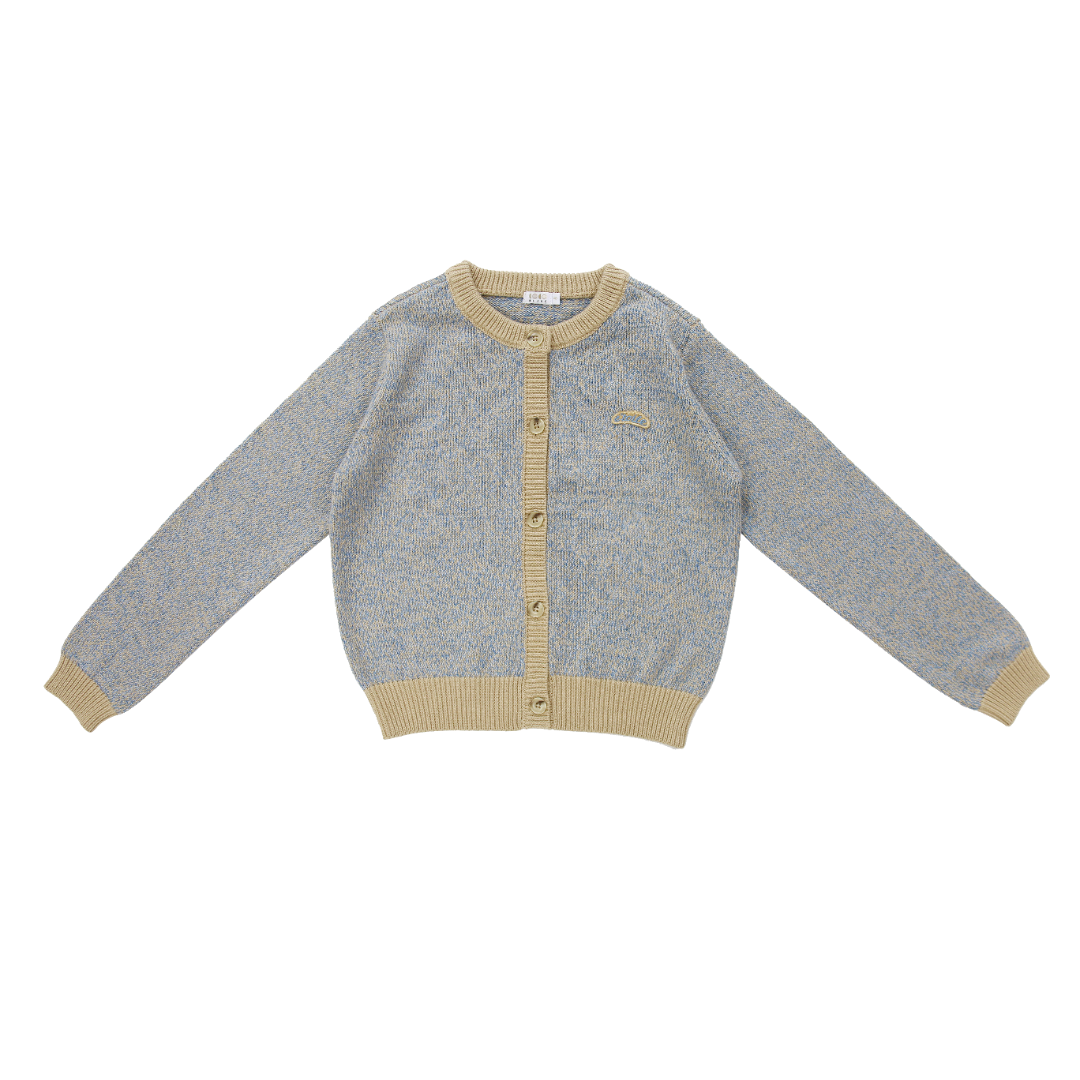 COCO BLANC 2PC SPECKLED CARDIGAN WITH PLEATED SKIRT