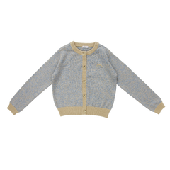 COCO BLANC 2PC SPECKLED CARDIGAN WITH PLEATED SKIRT